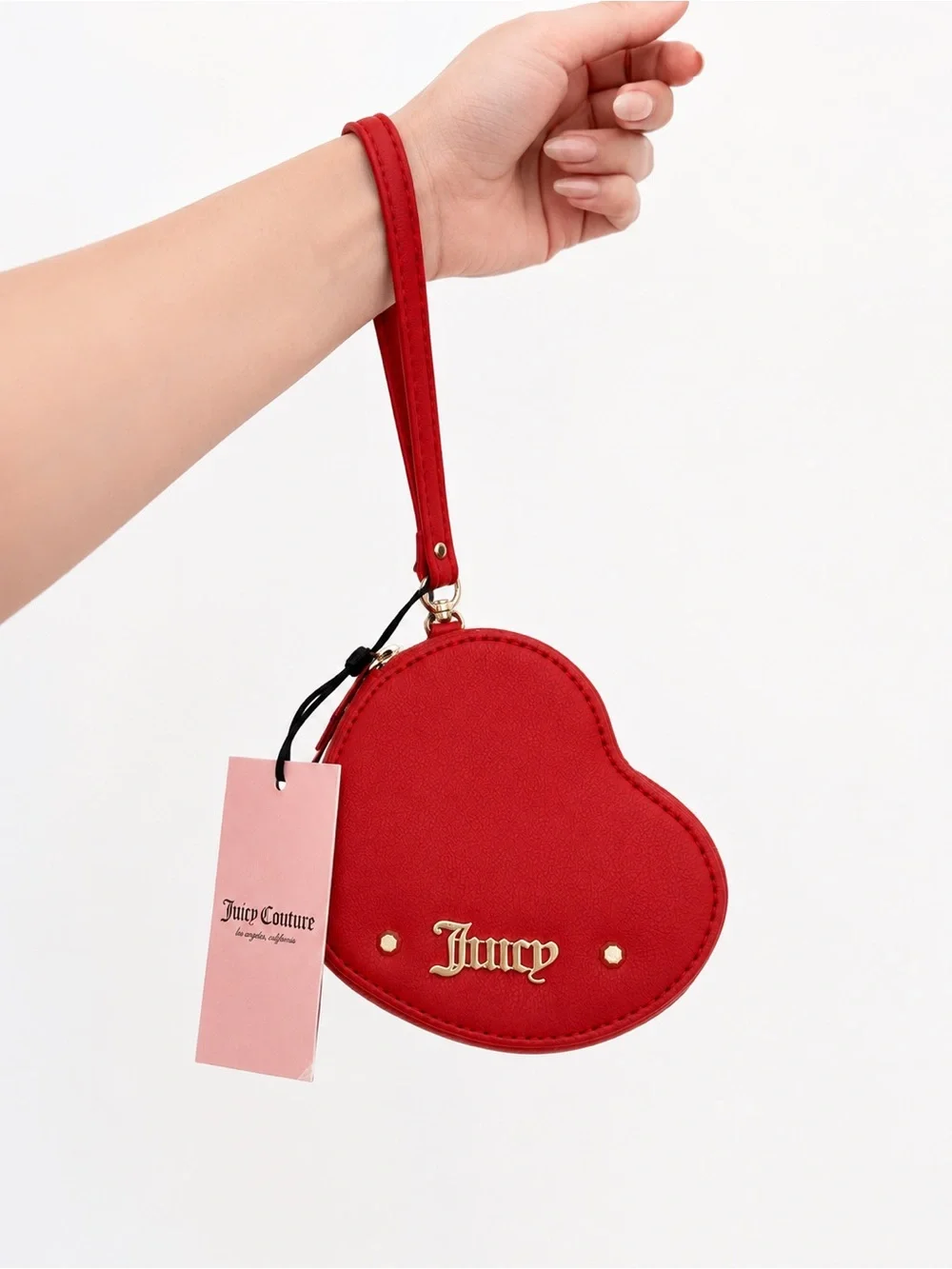 ❤️Juicy Couture Red Heart Zip Coin Purse Wristlet NWT Gift Set MSRP $39